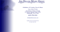 Desktop Screenshot of airdeluxemusic.com